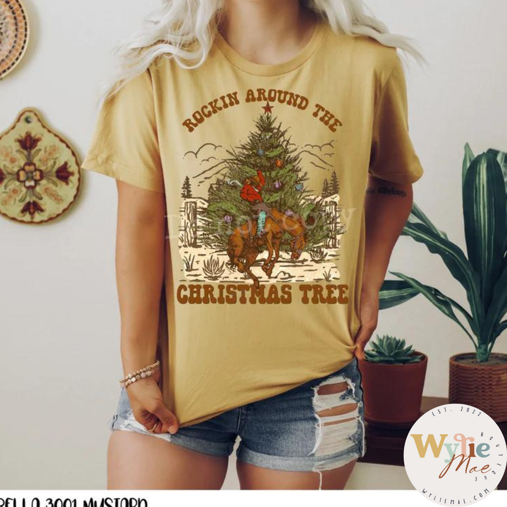 Rockin' Around the Christmas Tree Cowboy Shirt